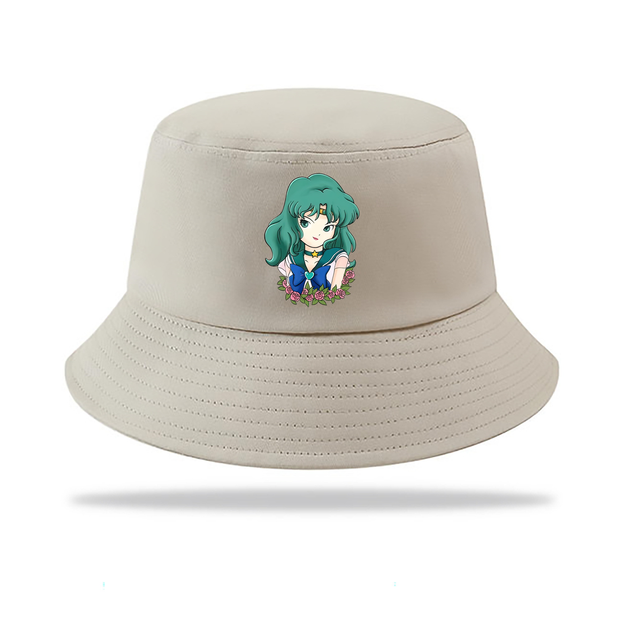 （画像用） 美少女戦士セーラームーン 海王 みちる（かいおう みちる） Sailor Moon Kaiou Michiru アウトドア日除けバケットハット